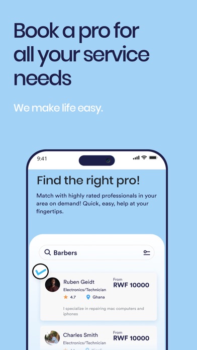 Screenshot di Paid: Hire Local Professionals