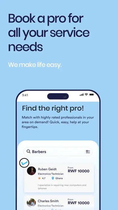 Paid: Hire Local Professionals Screenshots