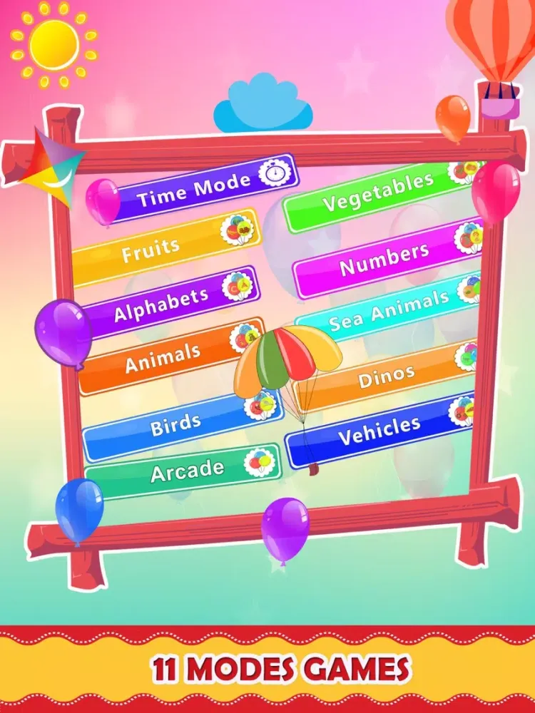 Ảnh chụp màn hình của Learning Balloon Pop Kids Pro iPad 