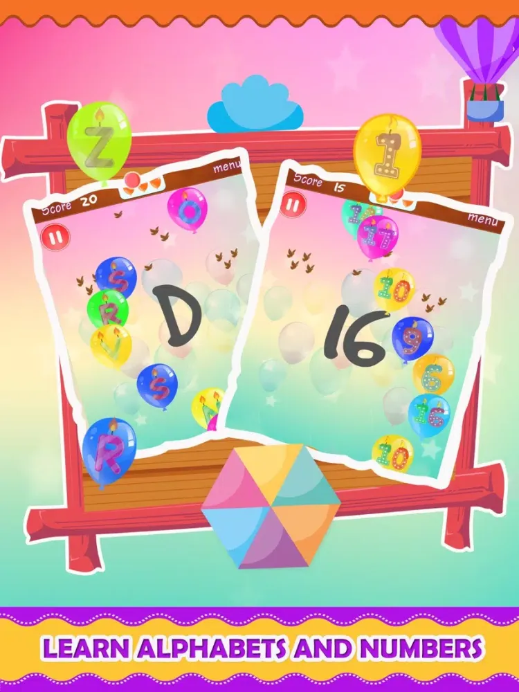 Ảnh chụp màn hình của Learning Balloon Pop Kids Pro iPad 