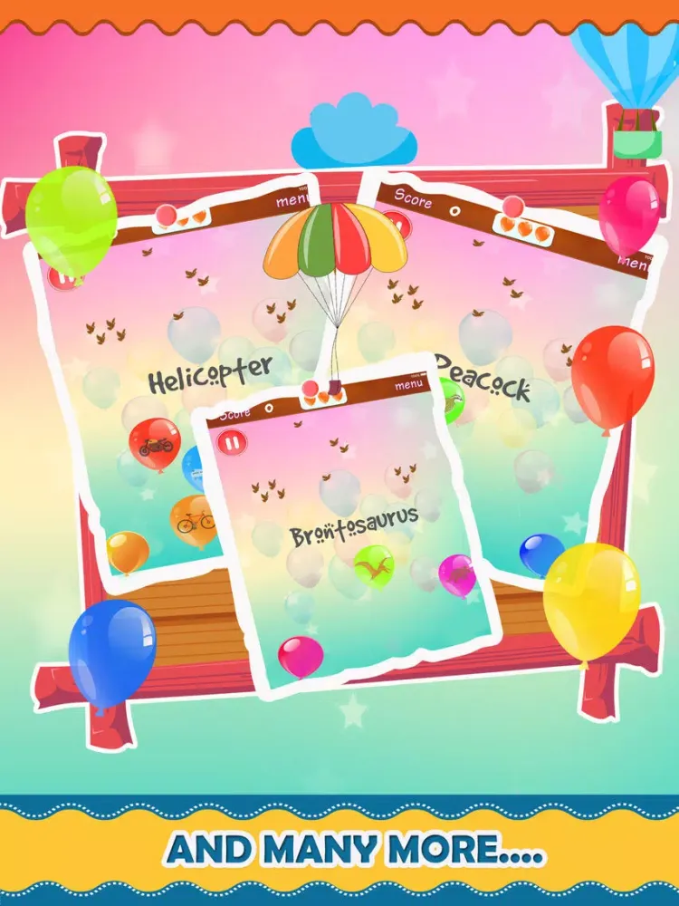 Ảnh chụp màn hình của Learning Balloon Pop Kids Pro iPad 