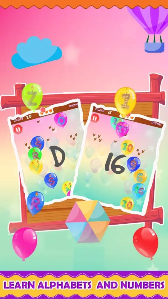 Ảnh chụp màn hình của Learning Balloon Pop Kids Pro