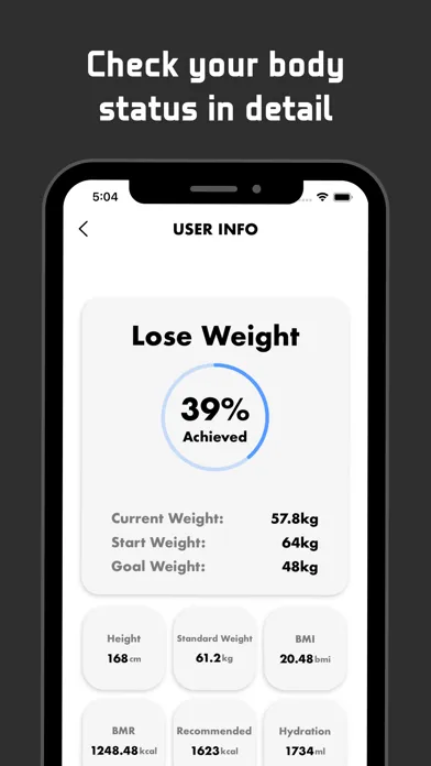 Capturas de tela do My Weight. Smart Diet
