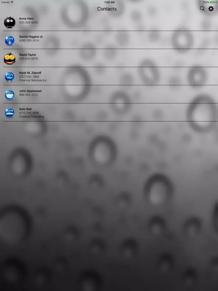 Capturas de tela do Emoji Contacts iPad 