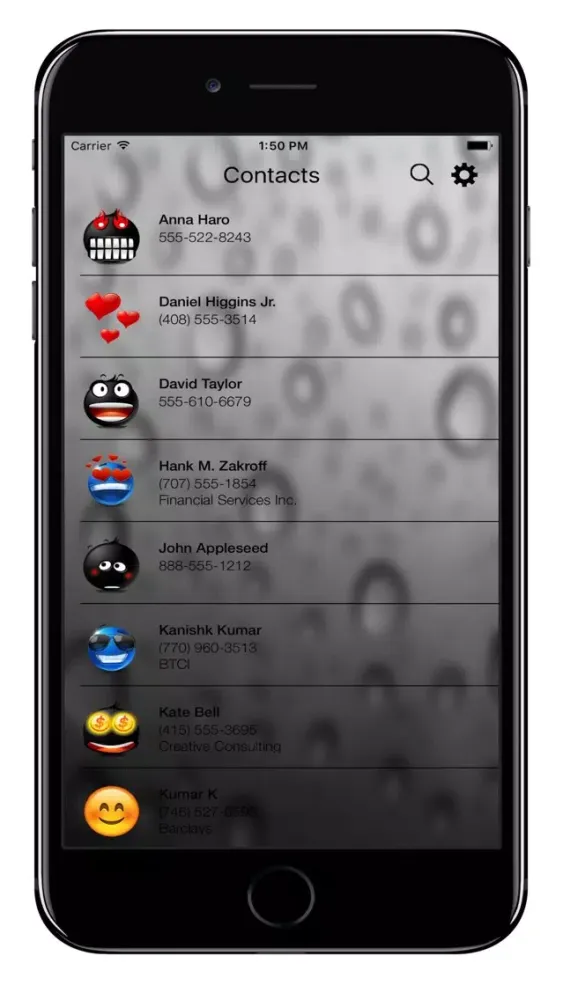 Capturas de tela do Emoji Contacts