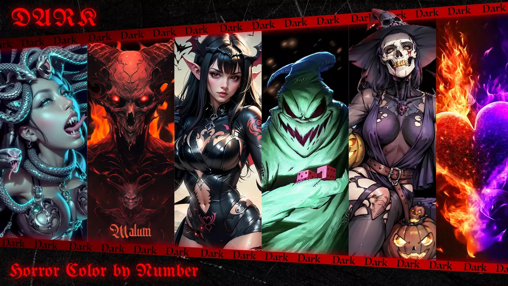 Dark, Horror Color by Number Screenshots