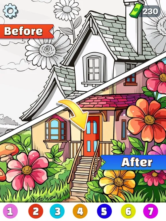 Dream Home - Color by Number iPad  Screenshots
