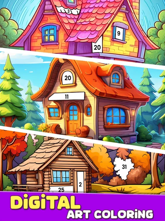 Dream Home - Color by Number iPad  Screenshots
