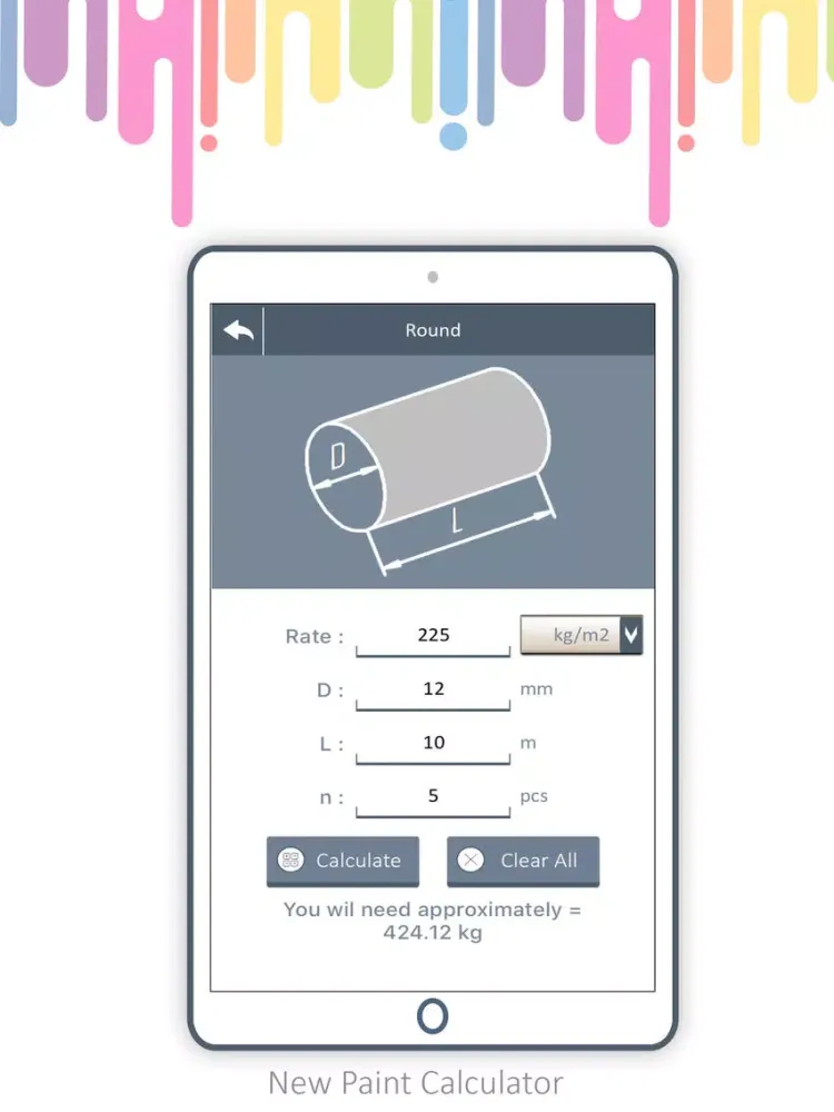 Paint Calculator - Metal Paint iPad  سکرین شاٹس