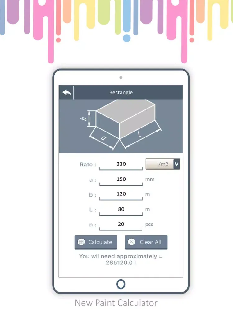 Paint Calculator - Metal Paint iPad  سکرین شاٹس