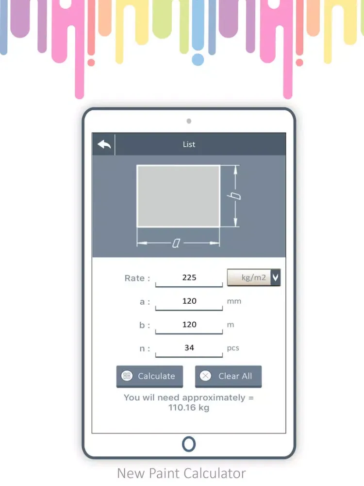 Paint Calculator - Metal Paint iPad  سکرین شاٹس