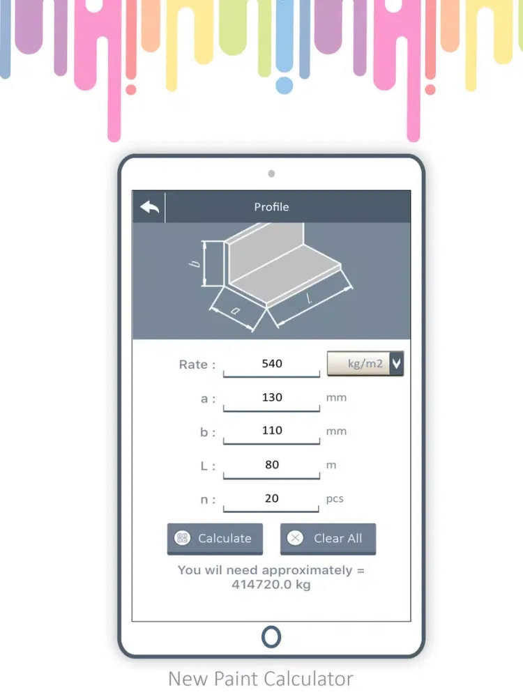 Paint Calculator - Metal Paint iPad  سکرین شاٹس