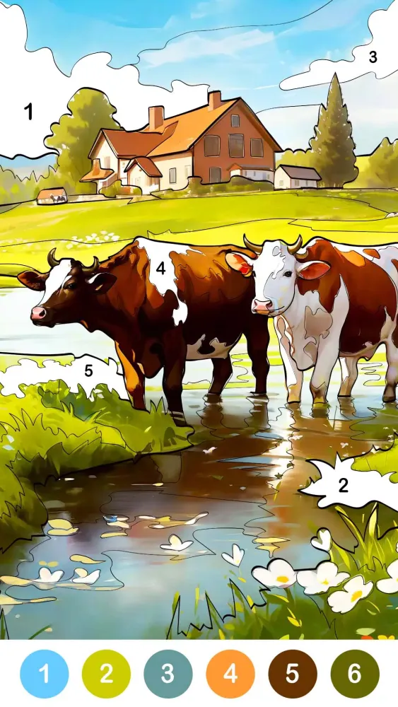 Ảnh chụp màn hình của Farm Country Color By Number