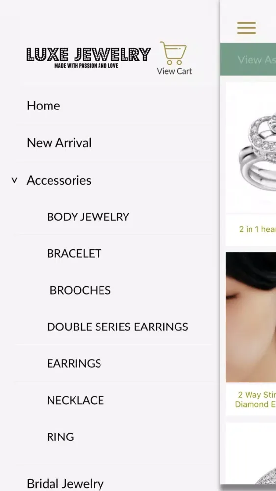 Zrzuty ekranu Luxe Jewelry