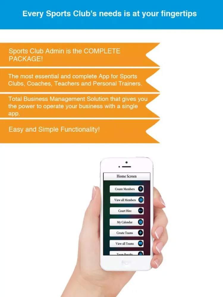 Sports Club Admin - Management Business solution iPad 应用截图