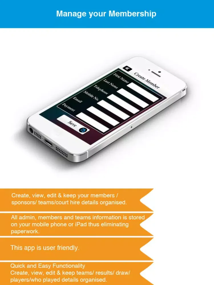 Sports Club Admin - Management Business solution iPad 应用截图