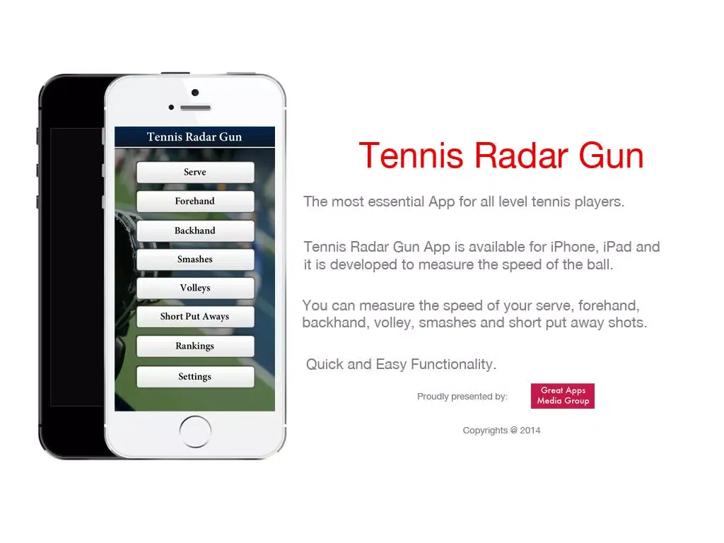 Tennis Radar Gun - Measure the speed of the Ball iPad 应用截图
