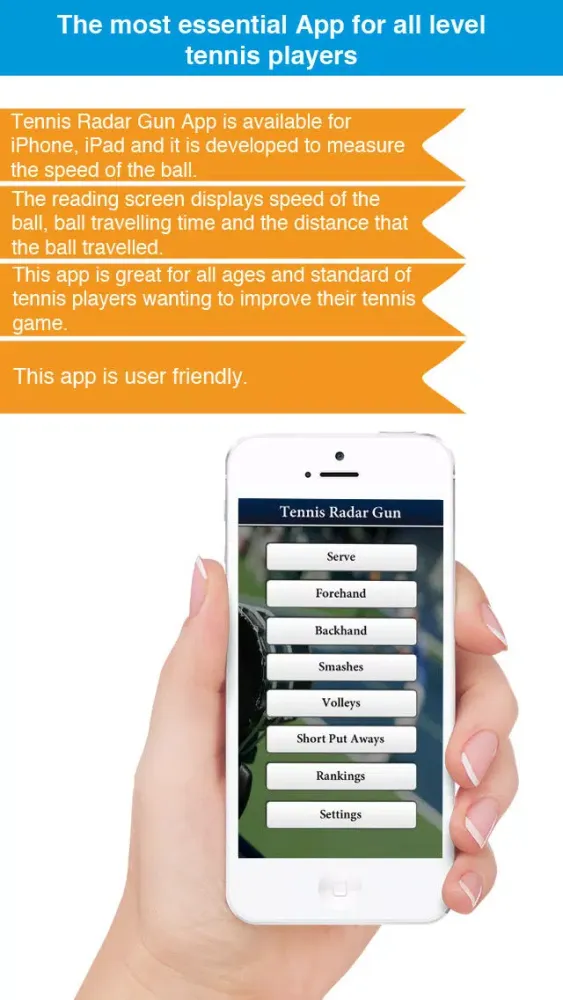 Tennis Radar Gun - Measure the speed of the Ball应用截图