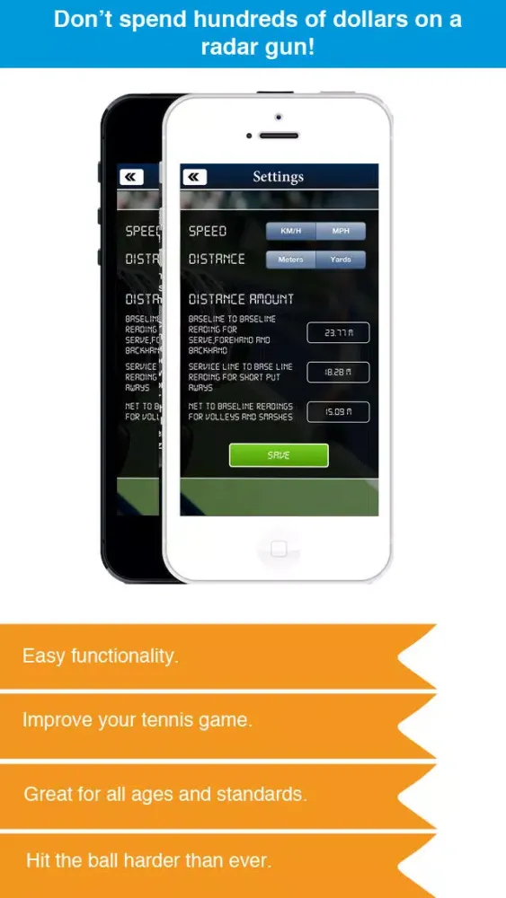 Tennis Radar Gun - Measure the speed of the Ball应用截图