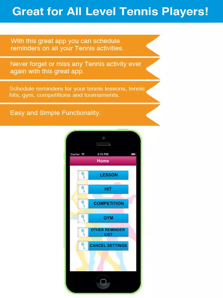 Ảnh chụp màn hình của Tennis Reminder App - Timetable Activity Schedule Reminders-Sport iPad 
