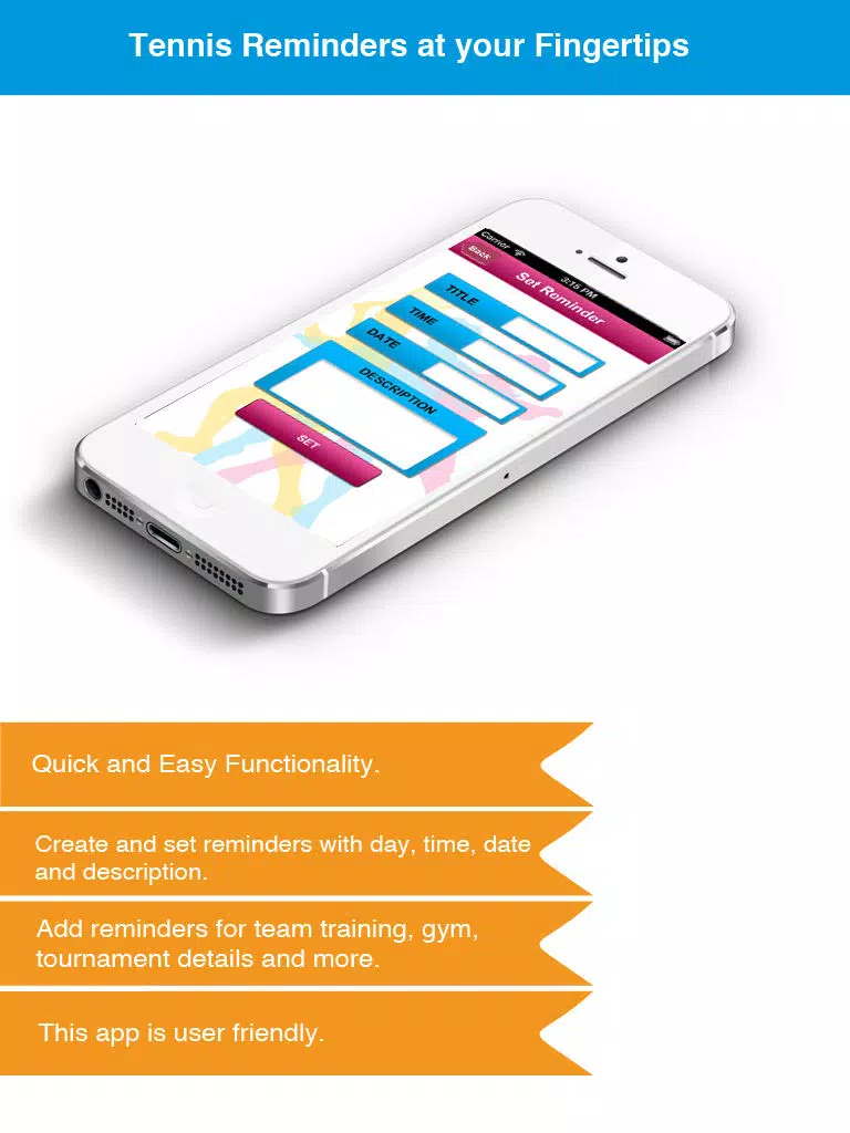 Ảnh chụp màn hình của Tennis Reminder App - Timetable Activity Schedule Reminders-Sport iPad 