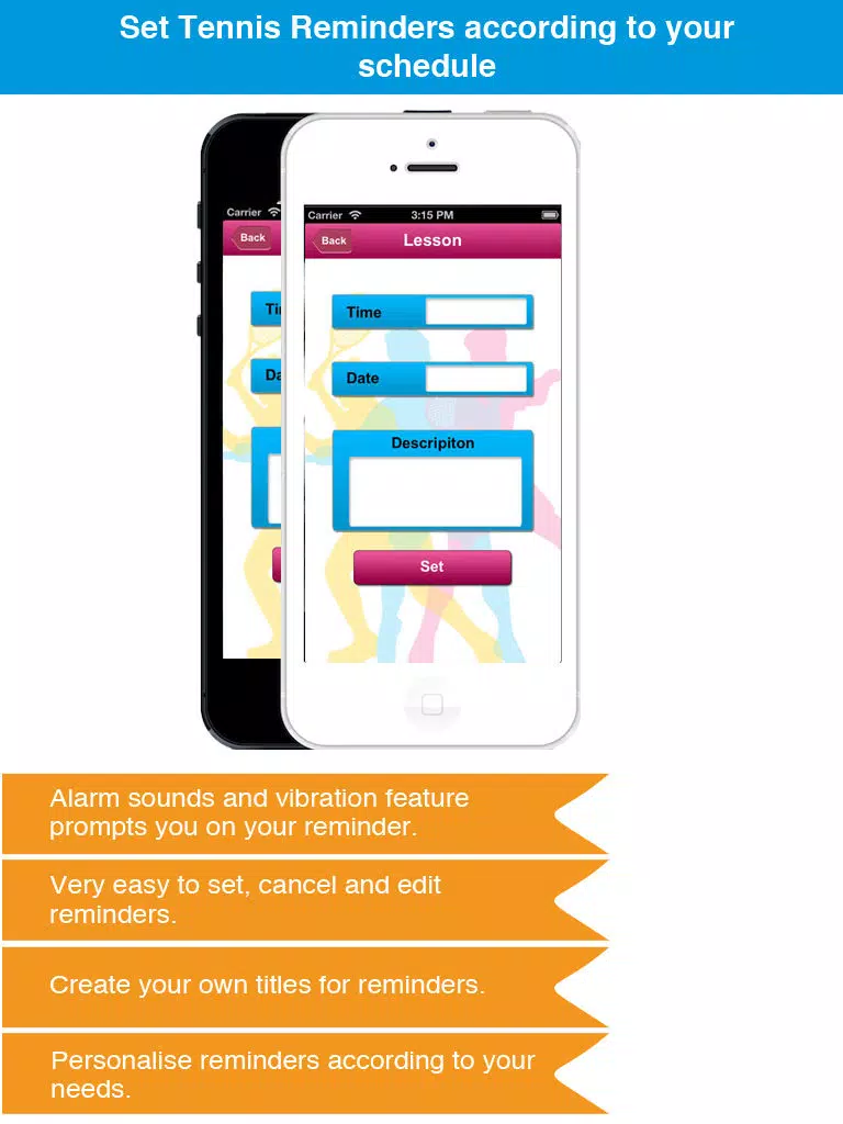 Ảnh chụp màn hình của Tennis Reminder App - Timetable Activity Schedule Reminders-Sport iPad 