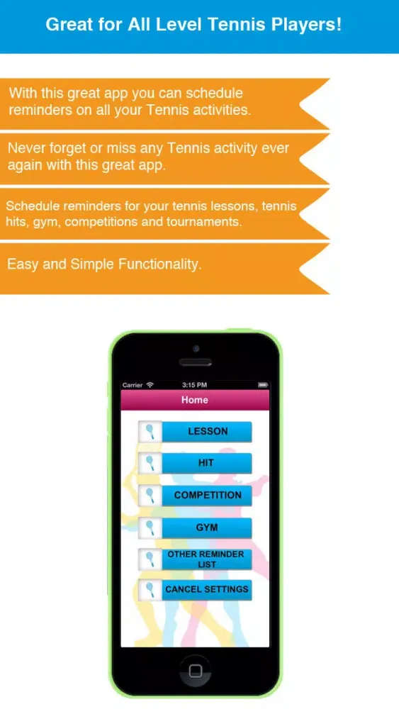 ภาพหน้าจอของ Tennis Reminder App - Timetable Activity Schedule Reminders-Sport