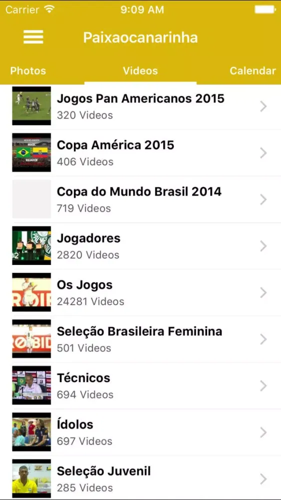Capturas de tela do Paixaocanarinha - "for Seleção Brasileira fans"