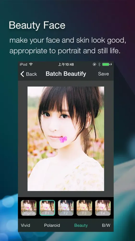 Tangkapan layar PhotosBatcher—Top level photo batch filter