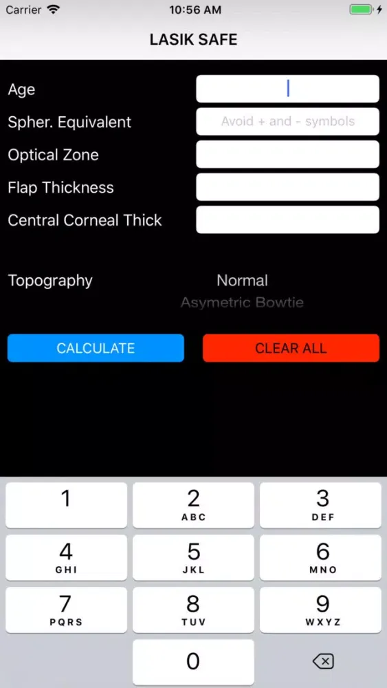 Скриншоты LASIK Safe 3.0