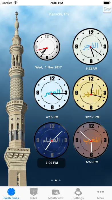 Salah Clock, Prayer & Qibla 스크린샷