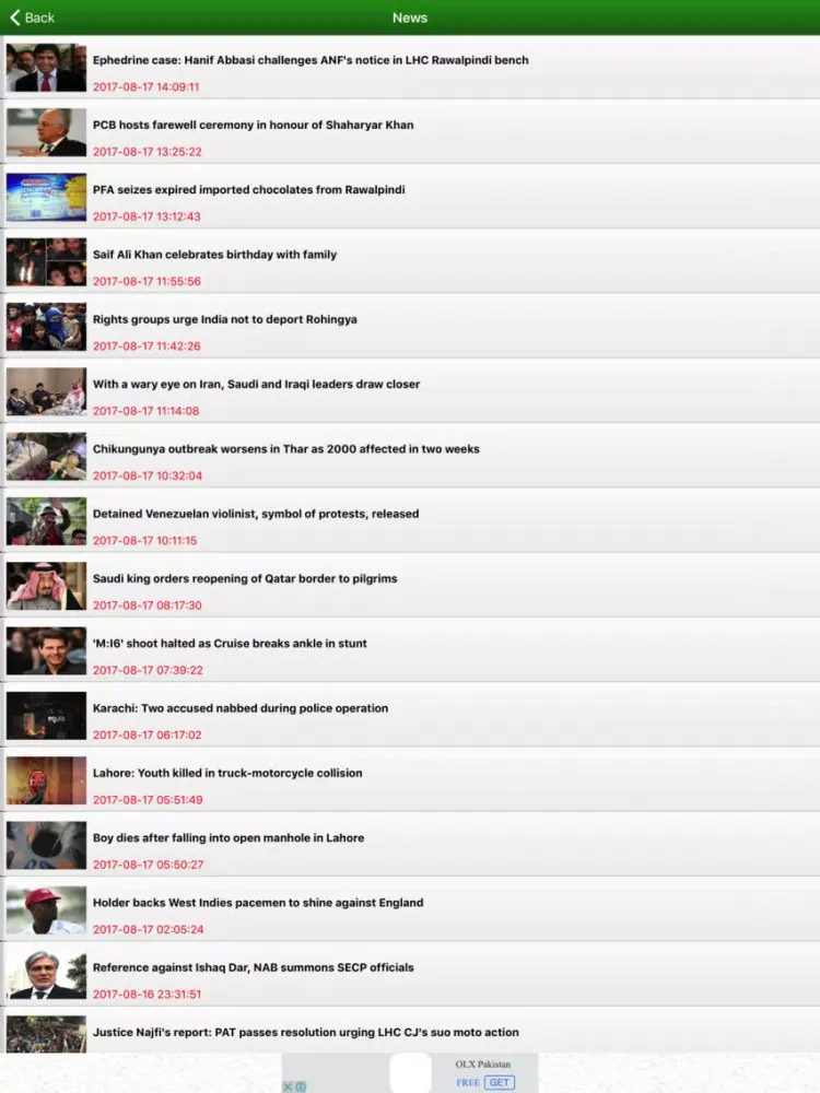 PTV iPad  Ekran Görüntüleri