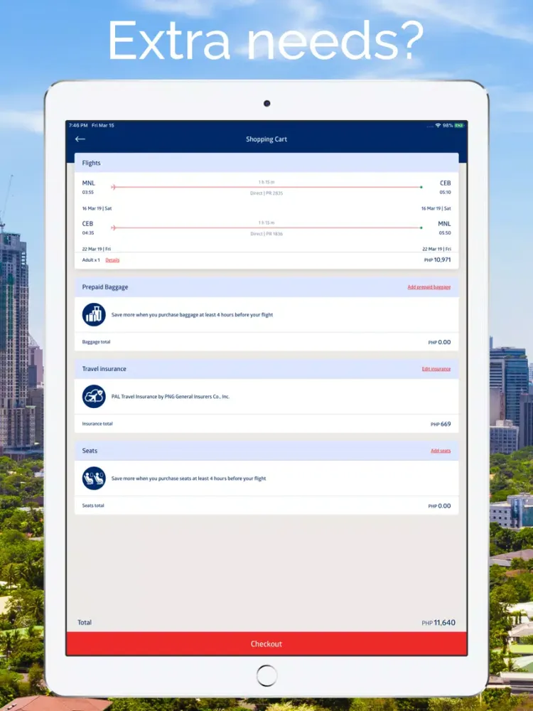 Philippine Airlines iPad  Ekran Görüntüleri