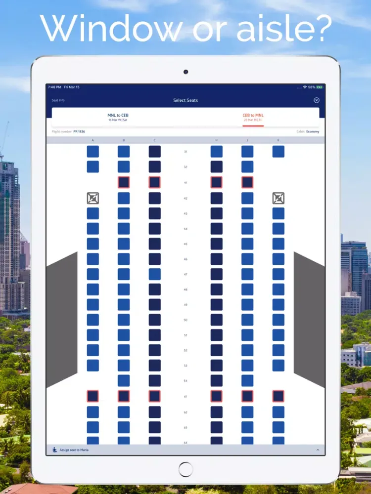 Philippine Airlines iPad  Ekran Görüntüleri