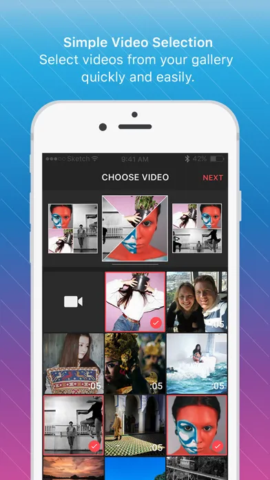 ภาพหน้าจอของ Video Grid -  Instant Collage Make