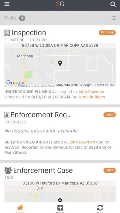 Скриншоты SMARTGOV Mobile