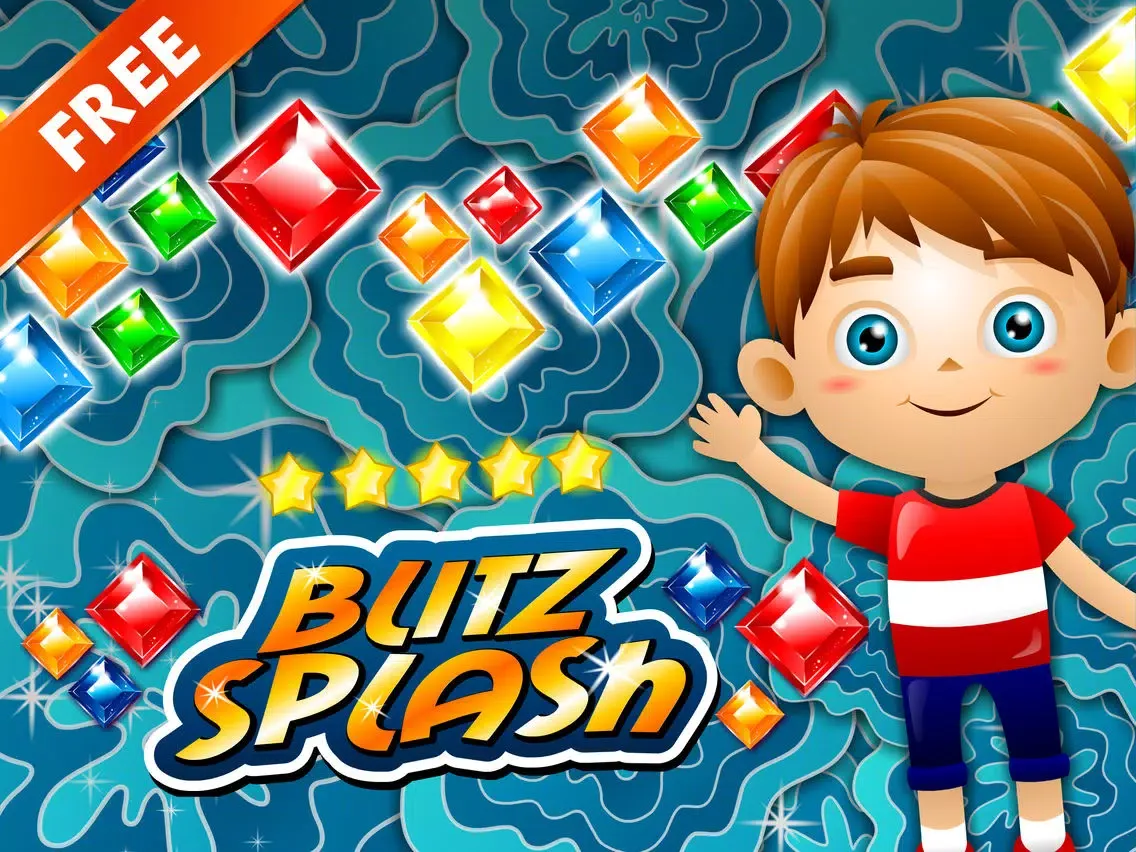 Capturas de tela do Blitz Splash Match-3 - diamond game and kids digger's quest hd free iPad 