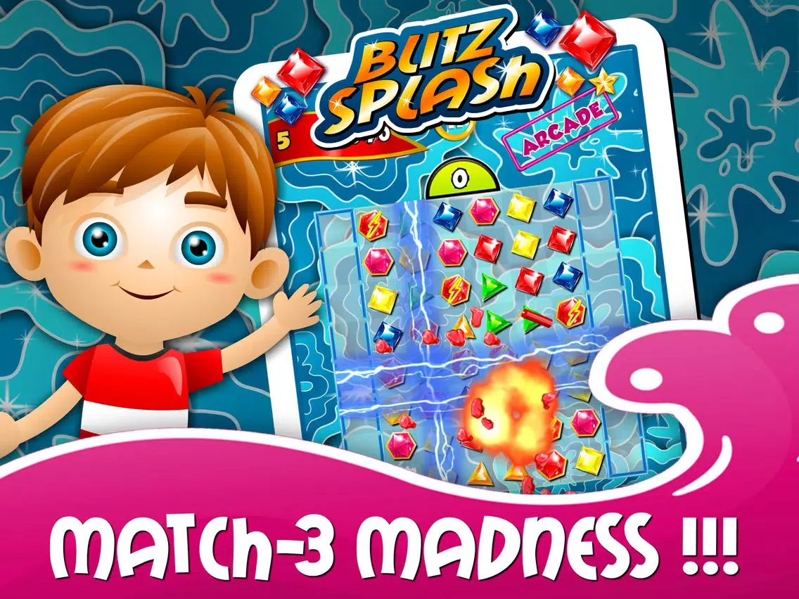 Capturas de tela do Blitz Splash Match-3 - diamond game and kids digger's quest hd free iPad 