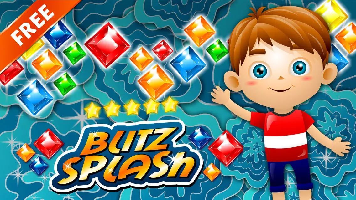 Capturas de tela do Blitz Splash Match-3 - diamond game and kids digger's quest hd free