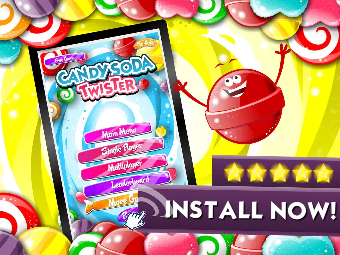 ภาพหน้าจอของ ``` A Soda Candy Twist``` - Fun Match 3 Rumble Of Rainbow Puzzle's For Kids FREE iPad 