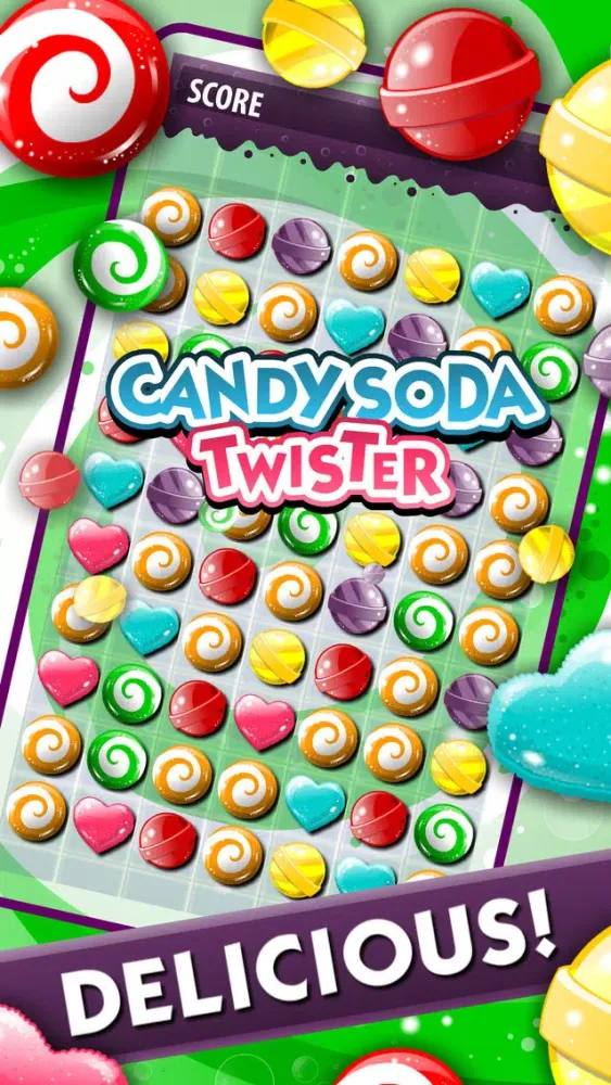 ภาพหน้าจอของ ``` A Soda Candy Twist``` - Fun Match 3 Rumble Of Rainbow Puzzle's For Kids FREE