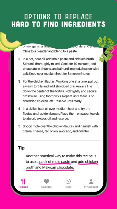 Screenshot di Real Mexican Recipes