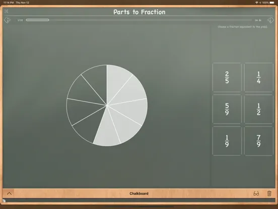 MathBoard Fractions iPad  スクリーンショット