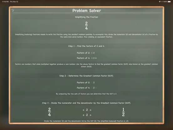 MathBoard Fractions iPad  スクリーンショット