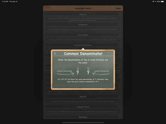 MathBoard Fractions iPad  スクリーンショット