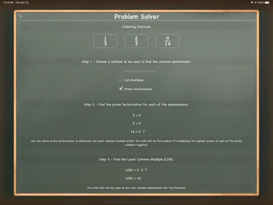 MathBoard Fractions iPad  スクリーンショット