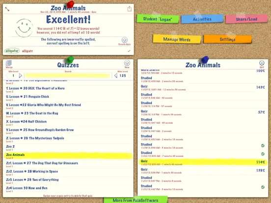 Zrzuty ekranu SpellBoard iPad 