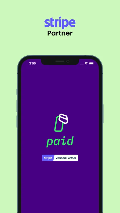 Capturas de tela do Paid - Tap to pay with Stripe