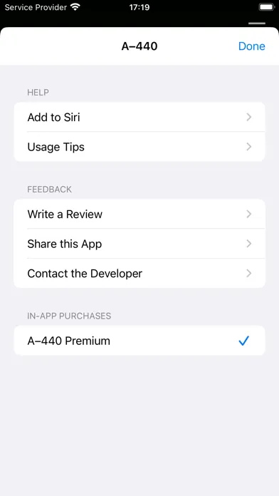 A–440 Tuning Fork Screenshots