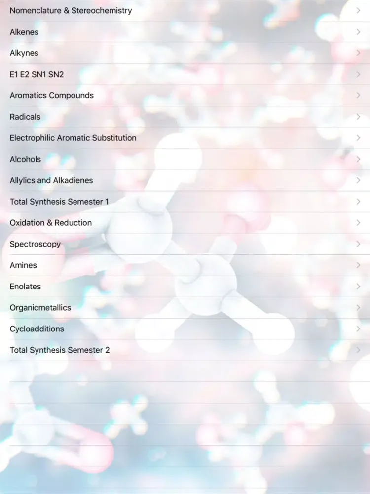 Capturas de pantalla de Organic Chemistry FlashCards iPad